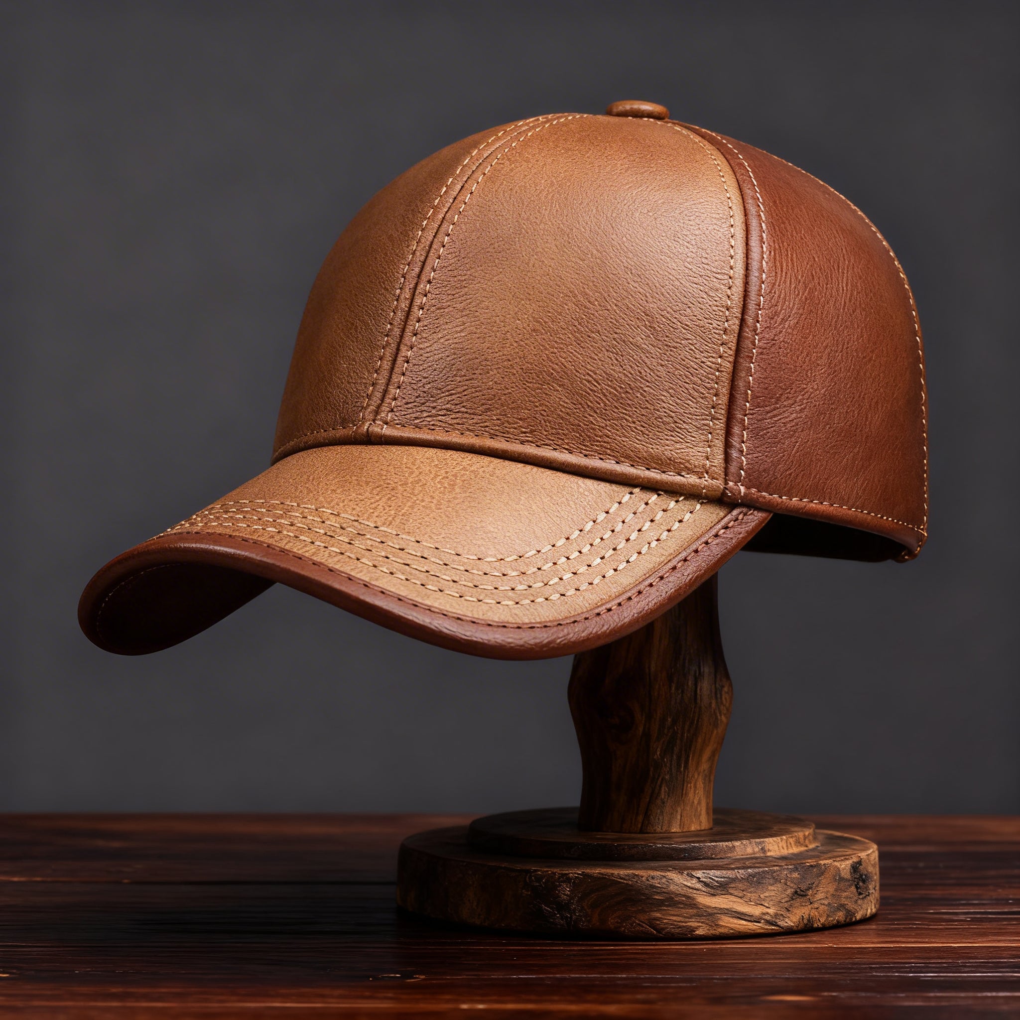 Backwoods Leather Cap