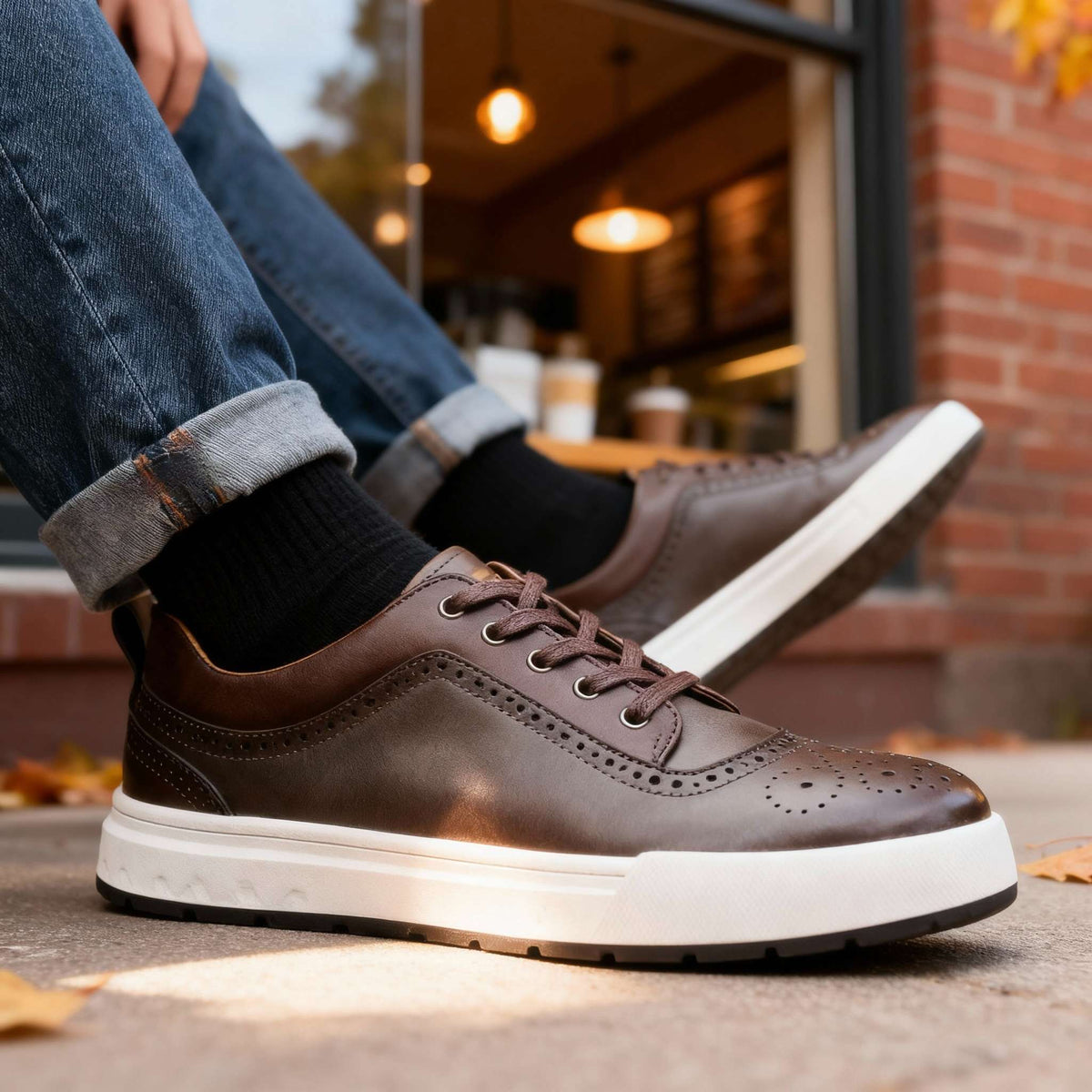 Charles Ray | Men's Leather Sneakers - By Qivii
