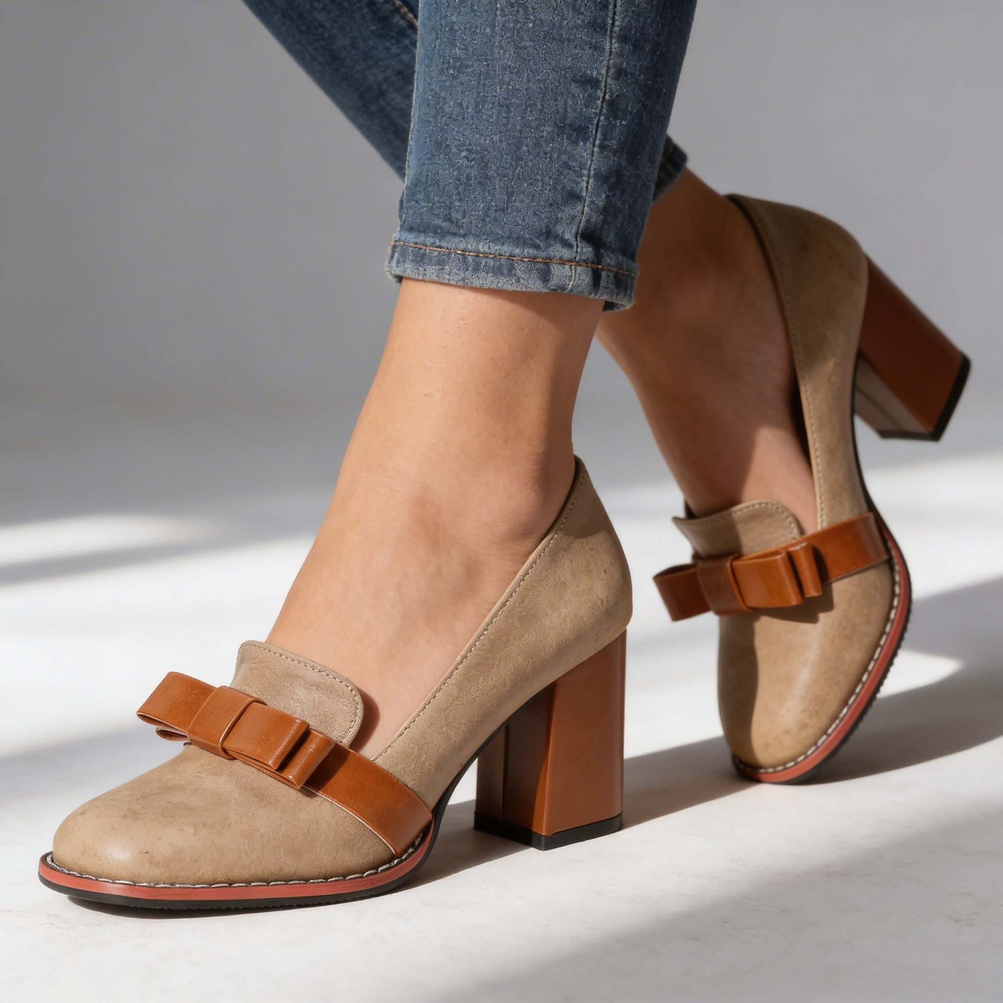 Abigail Bow Strap Loafers
