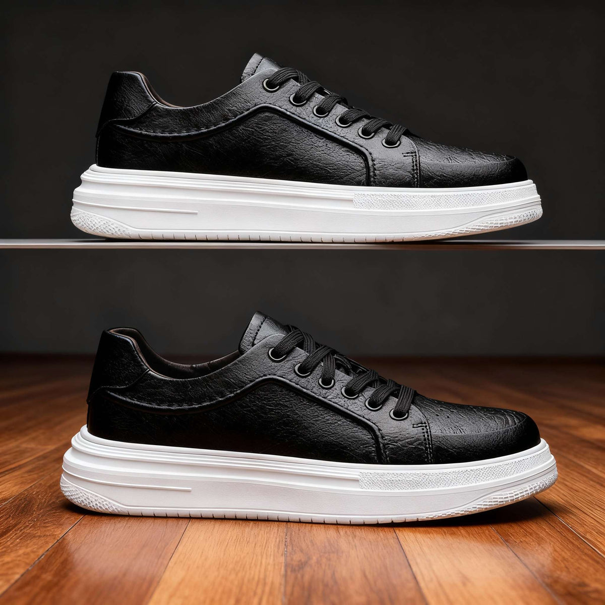 Roger Hicks | men's Leather Sneakers - By Qivii