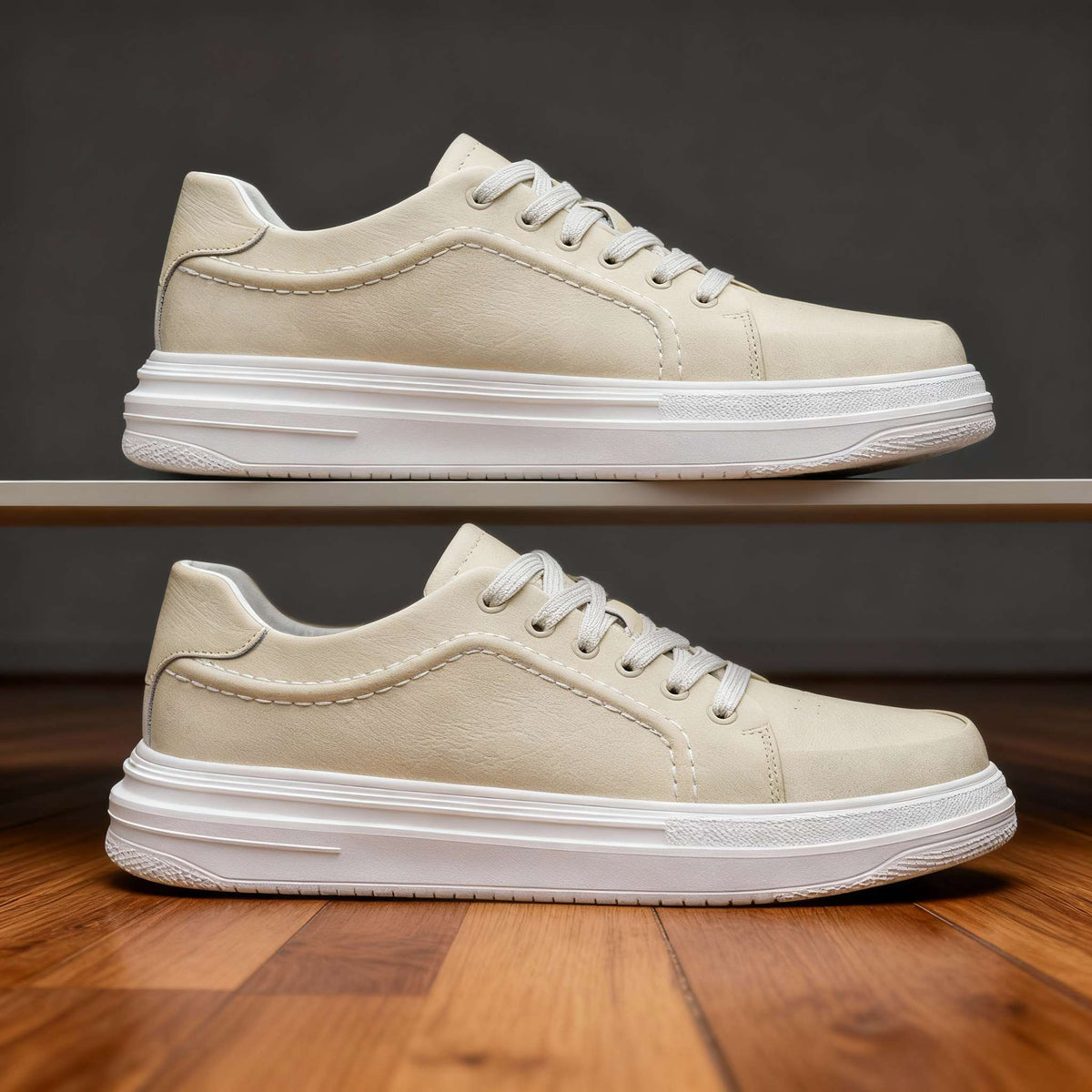Roger Hicks | men's Leather Sneakers - By Qivii