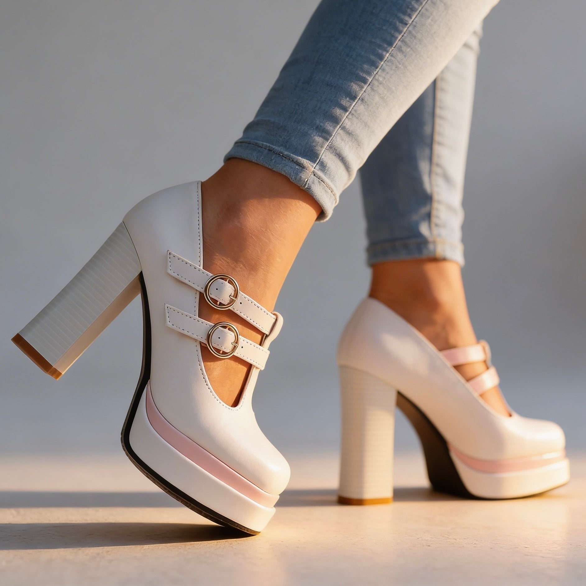 Nichole T-Strap Platform Heels