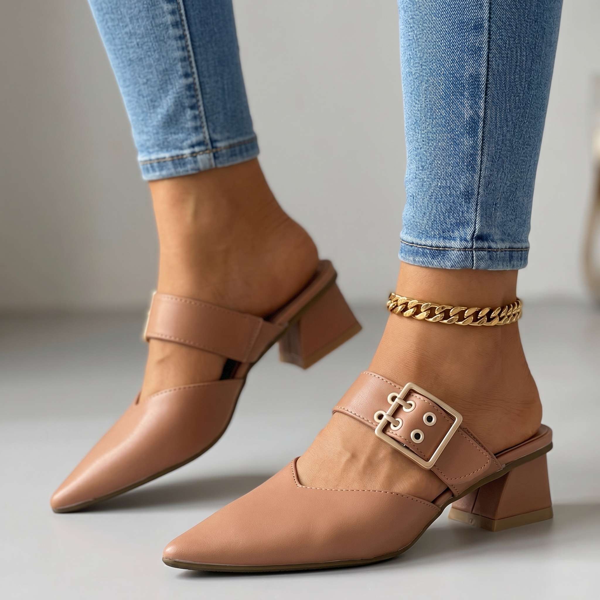 Camilla Buckle Mules