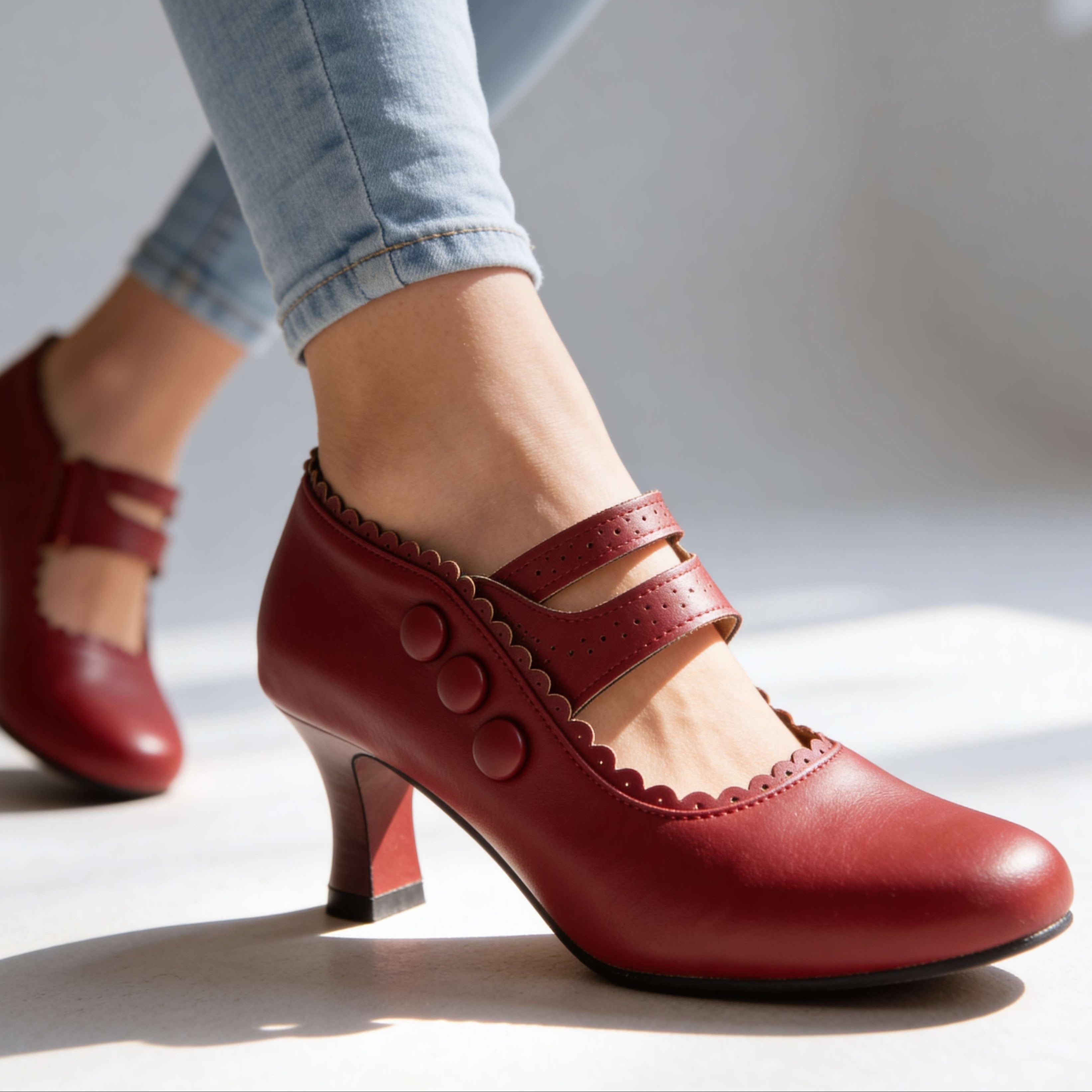 Dolly Button Strap Loafers