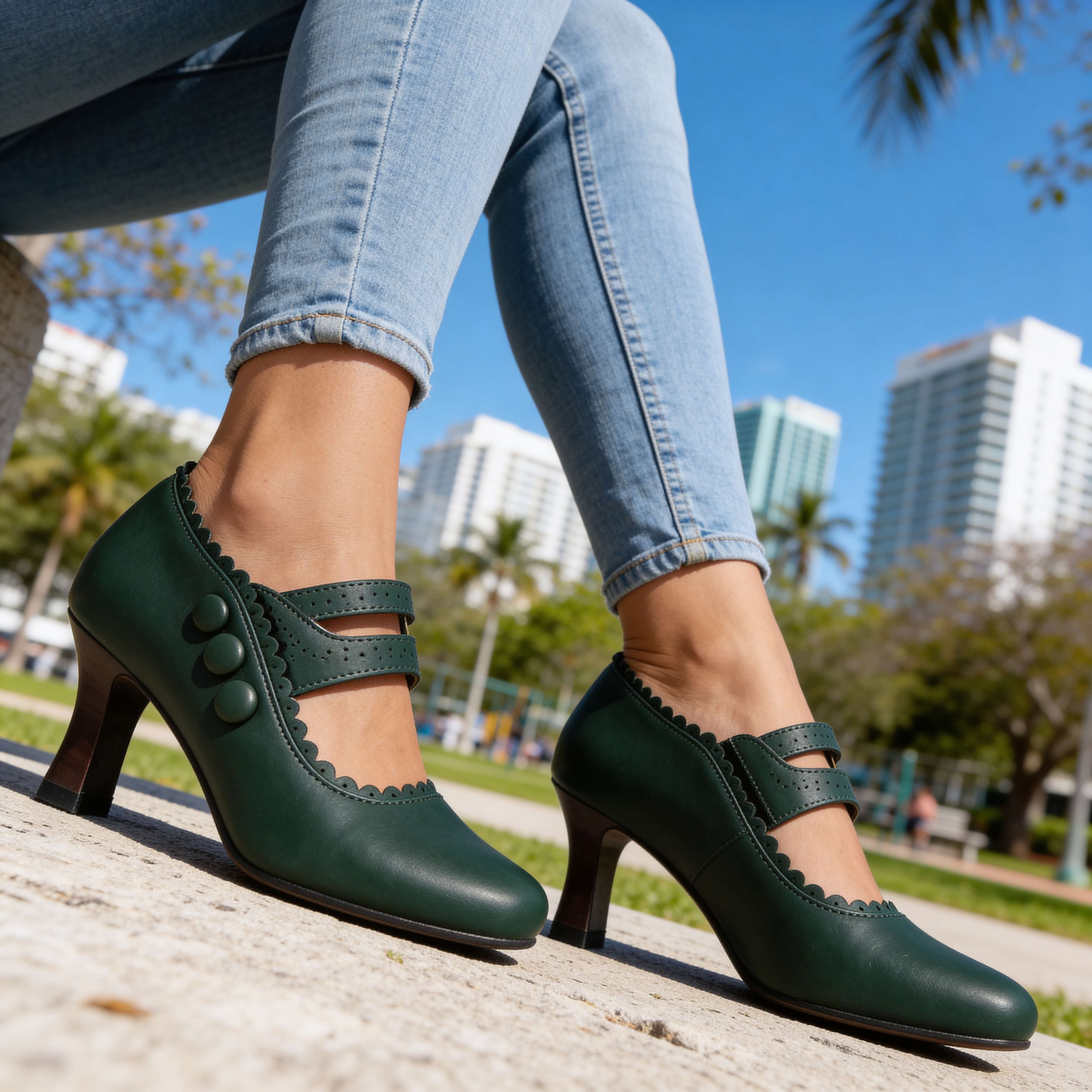 Dolly Button Strap Loafers