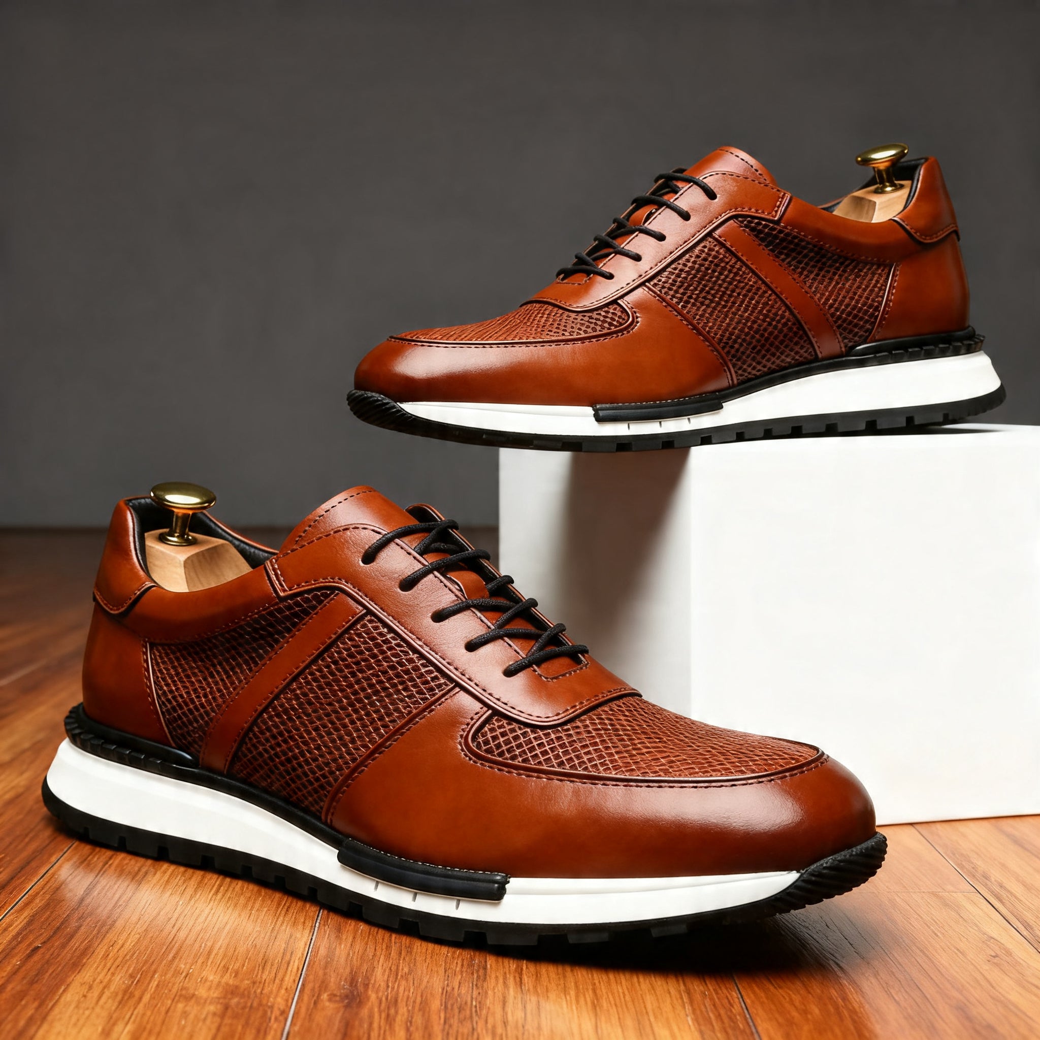 Daniel T. Brooks Leather Sneakers