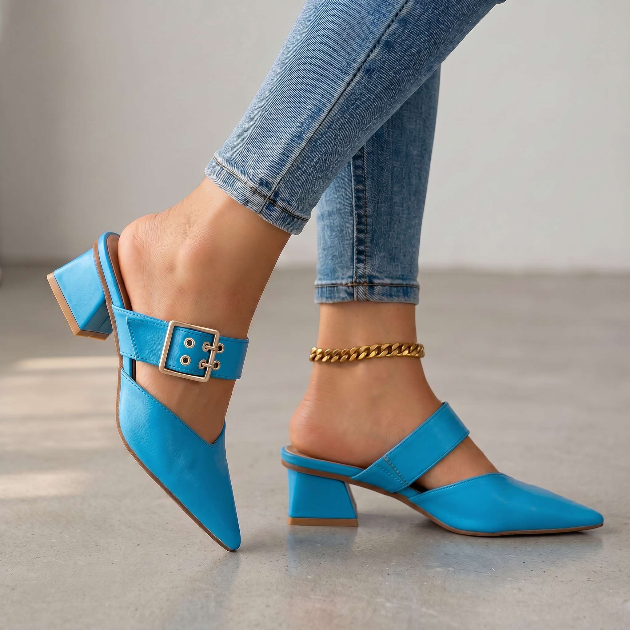 Camilla Buckle Mules