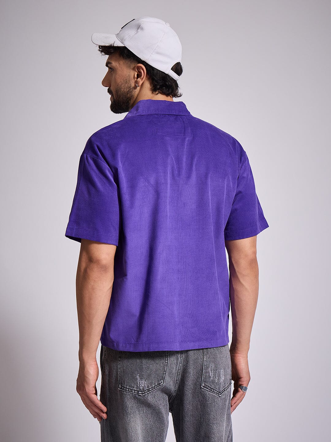 Purple Cupid Graphic Zipped Shirt