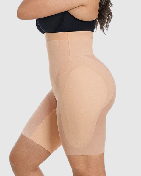 High Waist Tummy Control Hip Enhancer Padded Mesh Short
