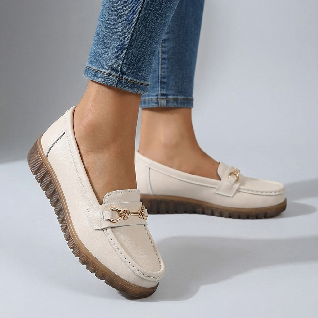 Elara Orthopedic Buckle Loafers