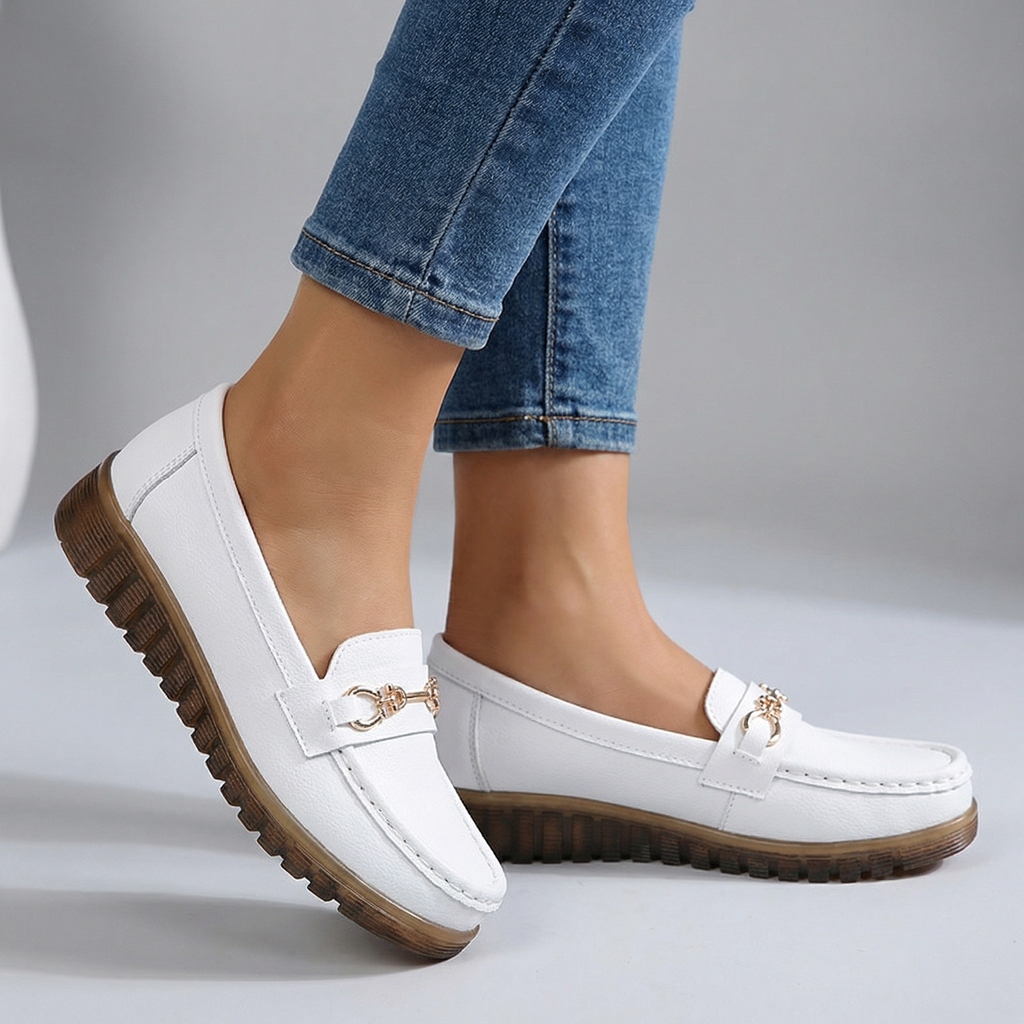 Elara Orthopedic Buckle Loafers