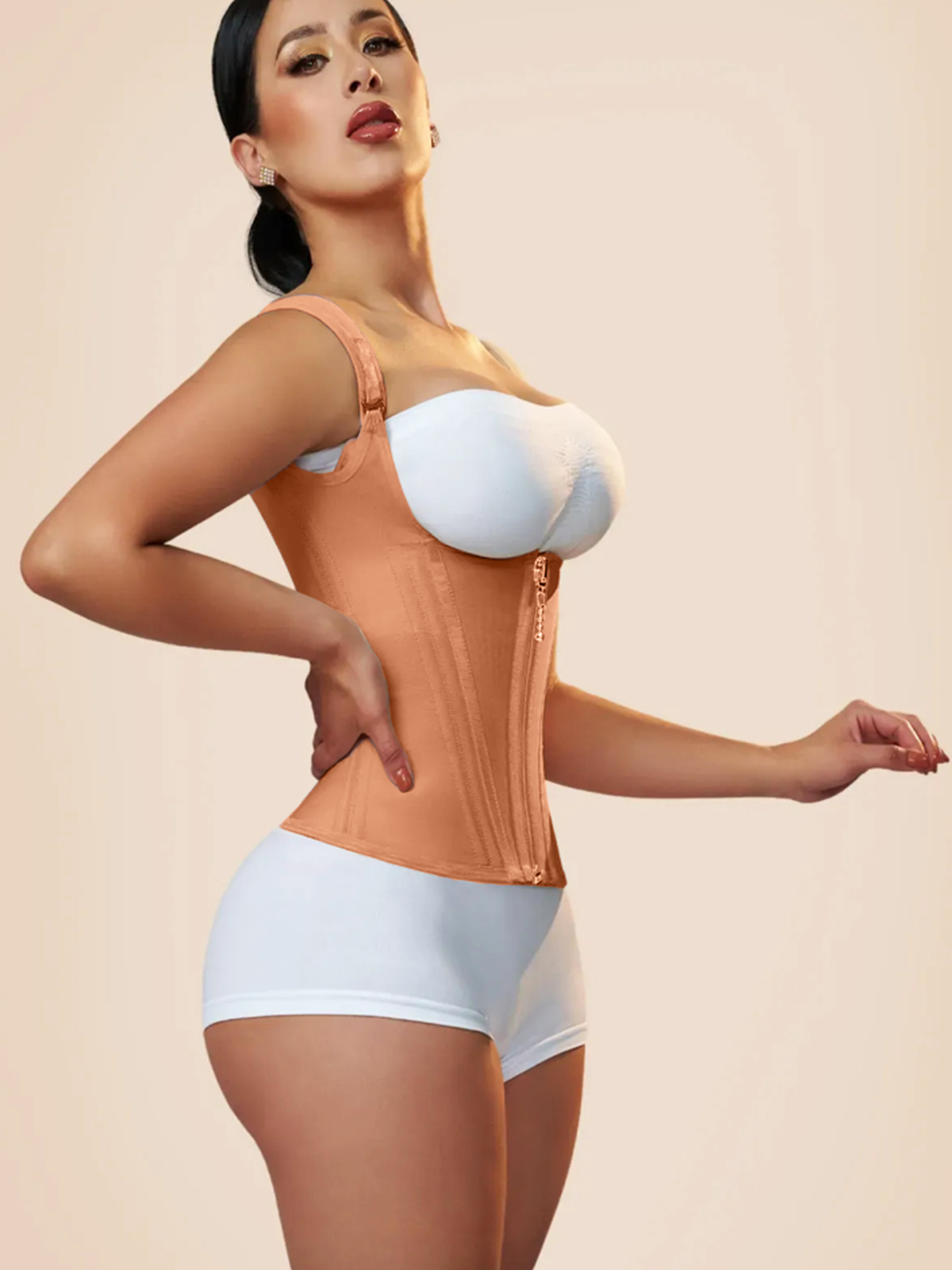 Waist Trainer for Women Body Shaper Corset Vest Tank Top with Steel Bones