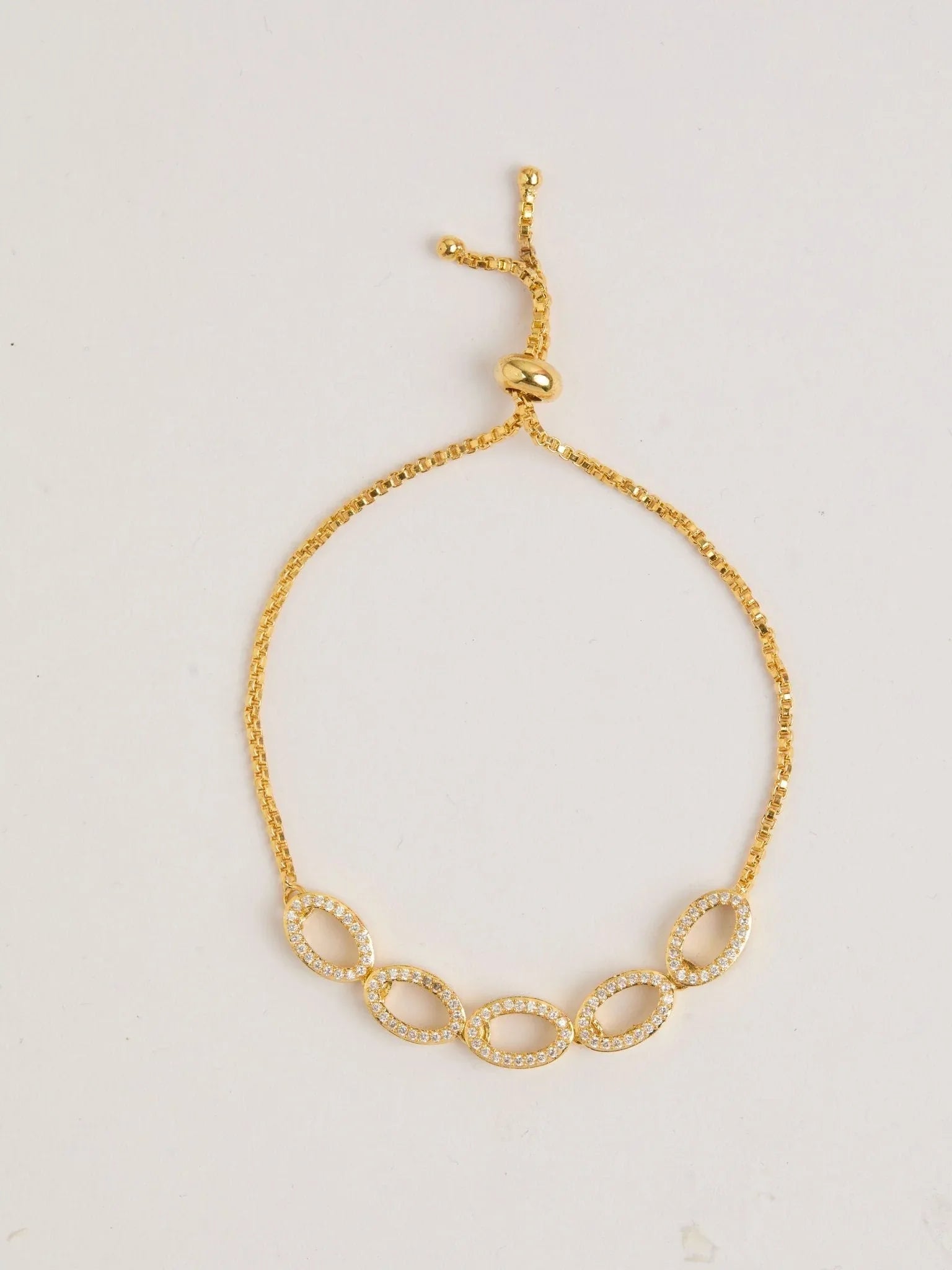 Gold Plated American Diamond Bracelet for Women