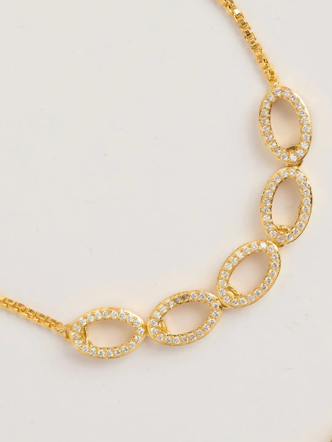 Gold Plated American Diamond Bracelet for Women