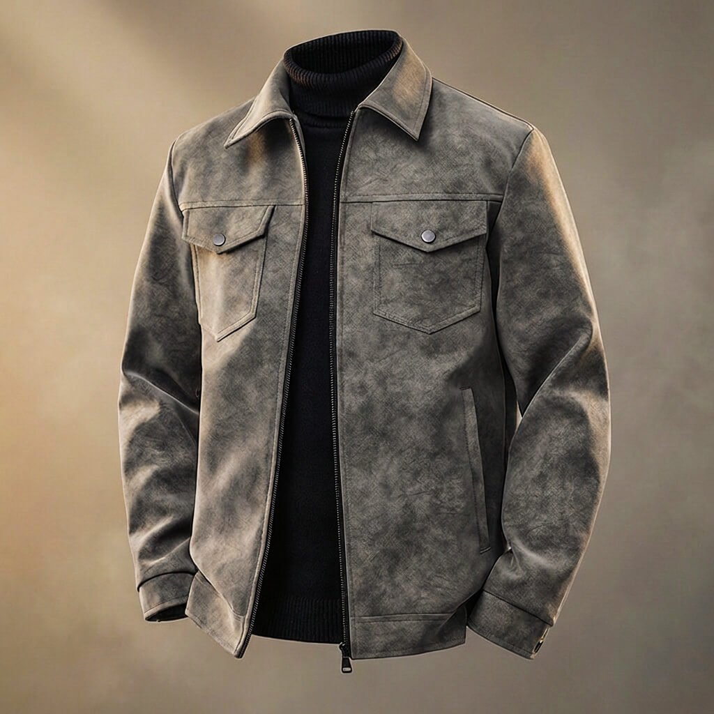 Rowan Retro Leather Jacket - By Qivii