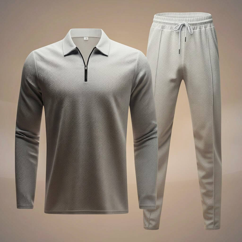 San Diego Waffle-Knit Athleisure Set - By Qivii