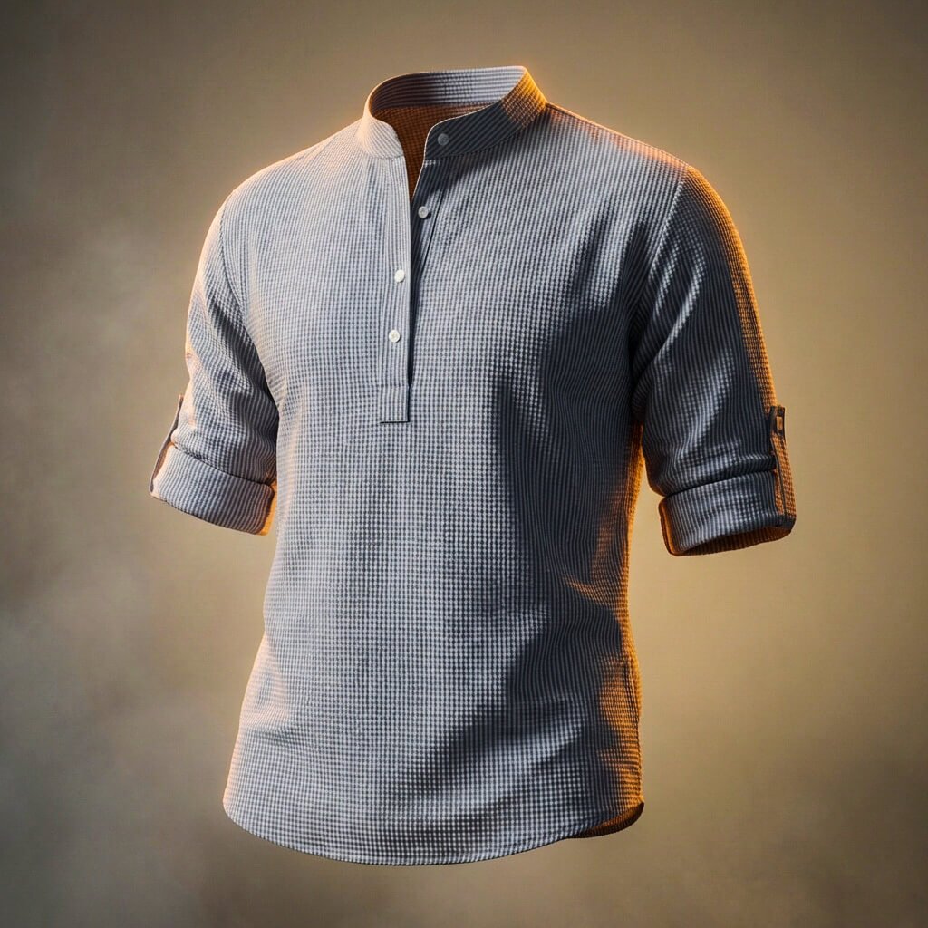 Luke Waffle Long Sleeve T-Shirt - By Qivii