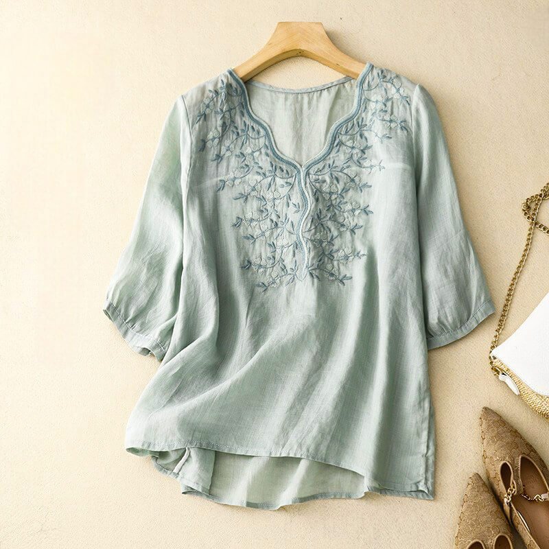 Iris Cotton-Linen Shirt - By Qivii