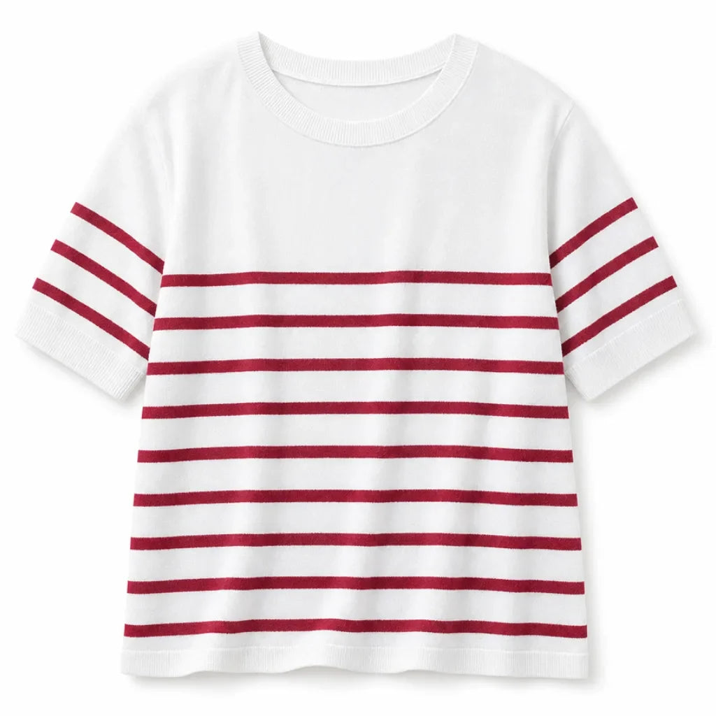 Gwen Striped Knit Tee