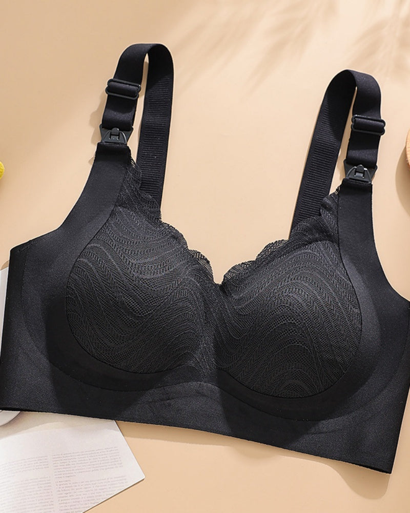Front Buttoned Push up Wireless Bra Maternity Nursing Bra