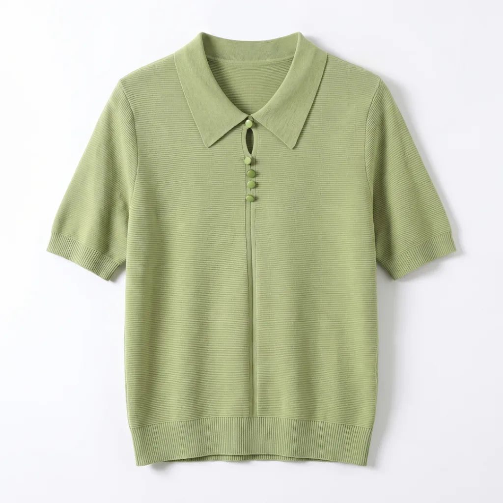 Hannah Knit Polo Shirt