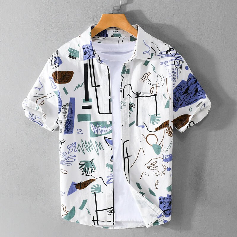 Picasso Abstract Cotton Shirt - By Qivii