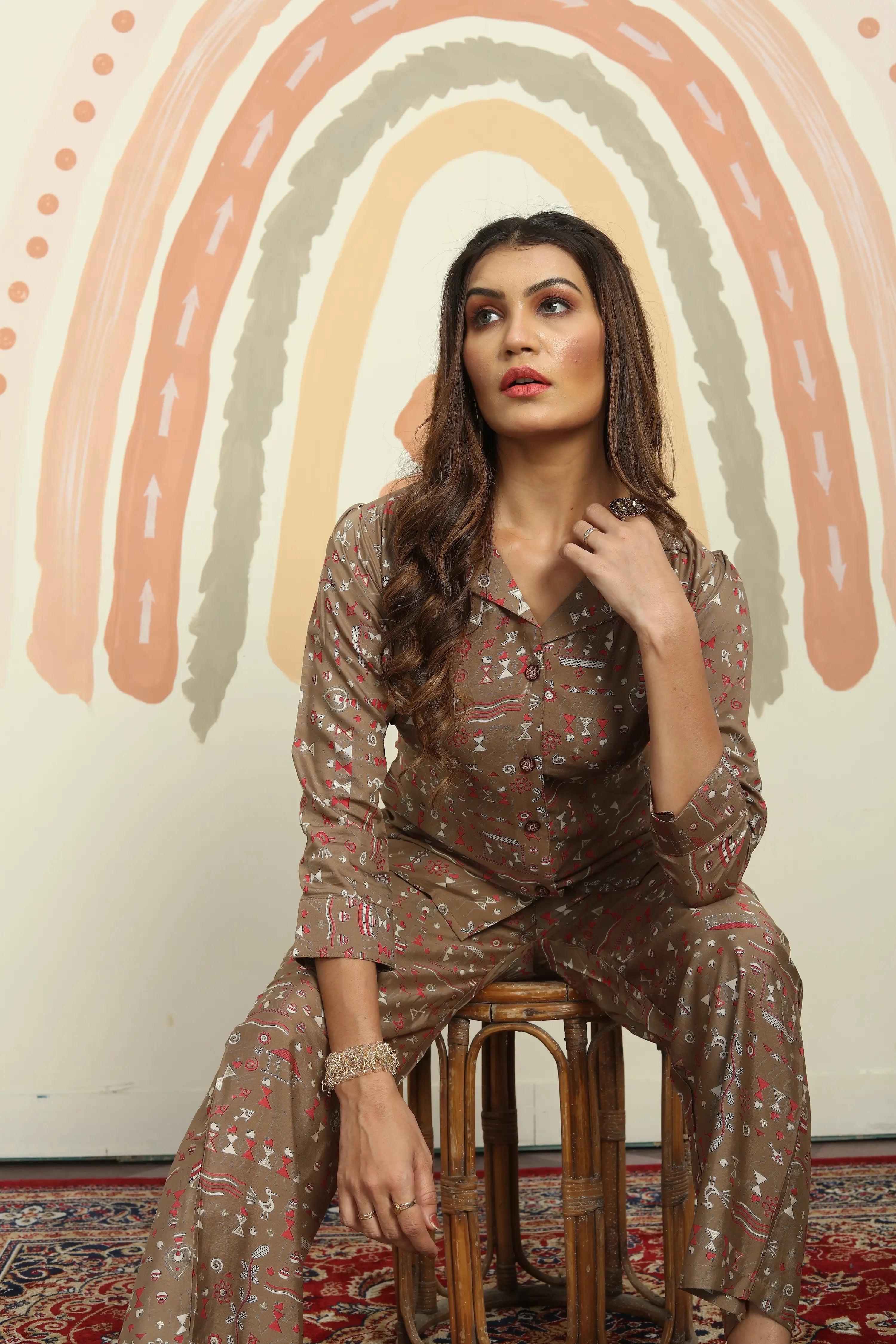 Rust Brown Co-ord Set - qivii