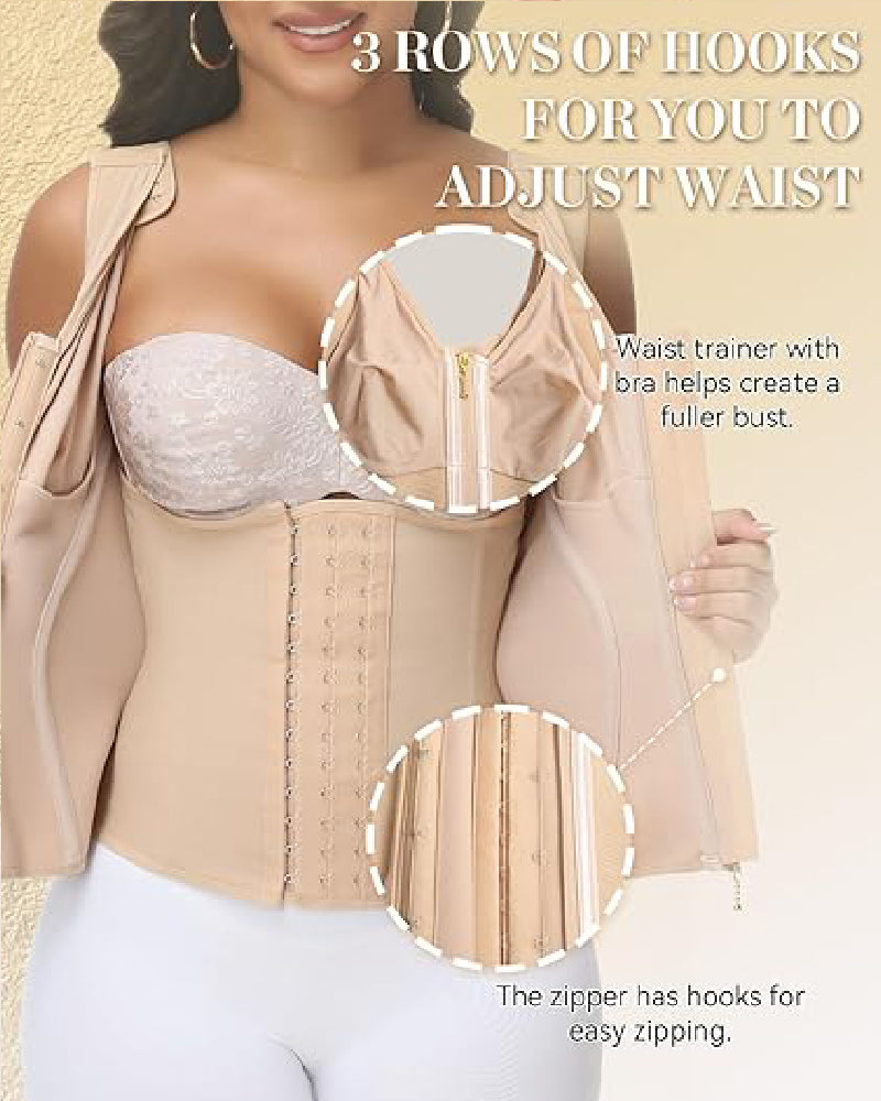 Shapshe® Women's Waist Trainer Tummy Control Hourglass Girdle With Bra
