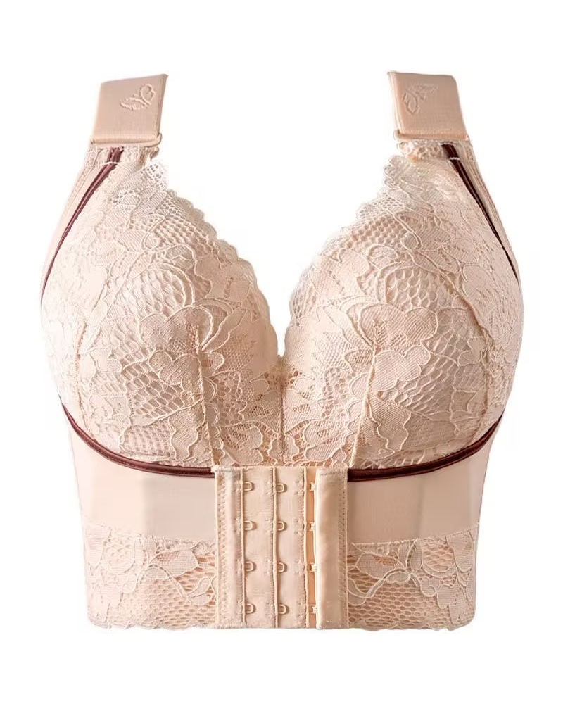 Women's Large Size Front Clasp Push Up Shaping Bra