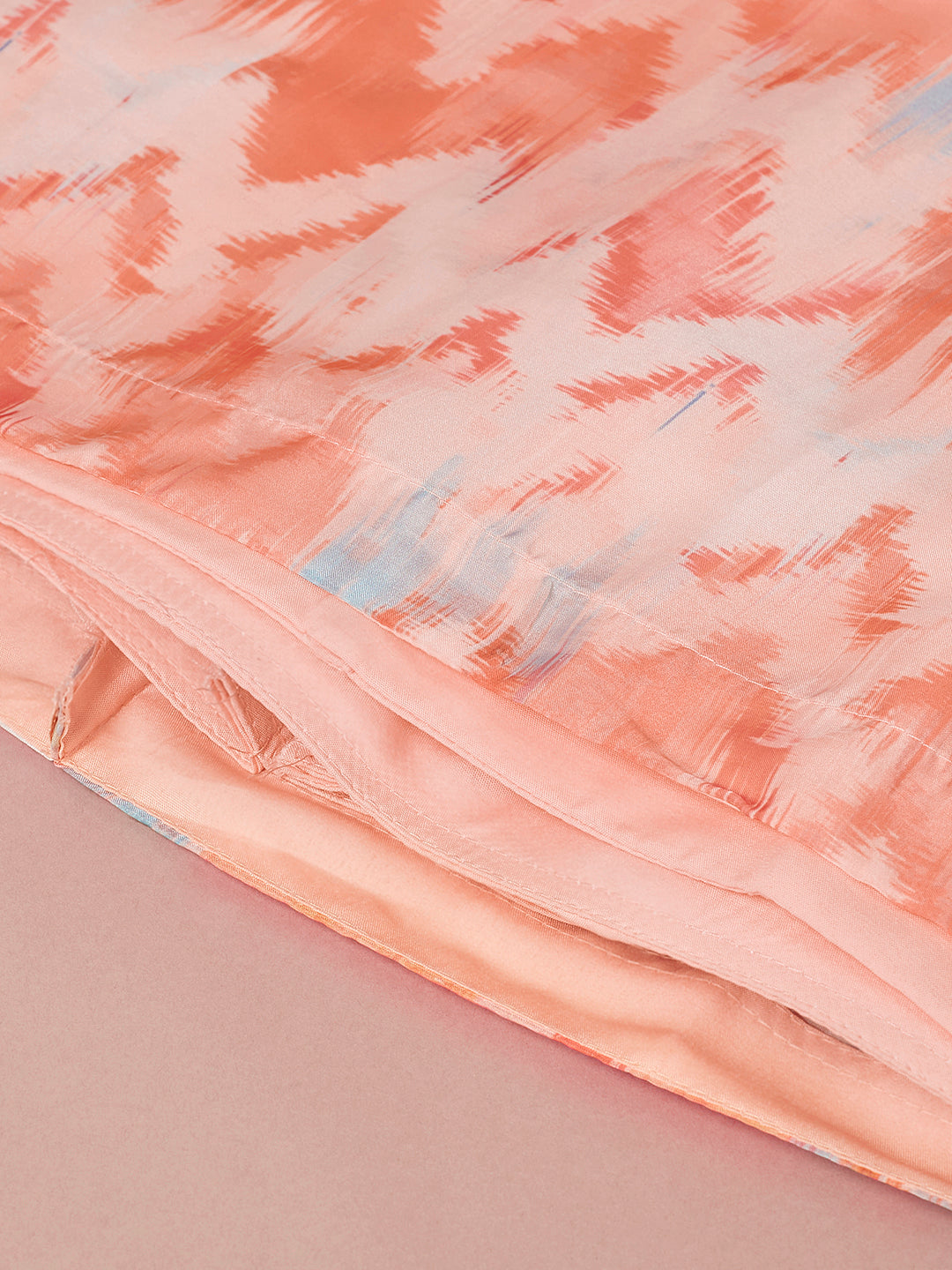 Peach Organza Floral Printed Semi-Stitched Lehenga choli - qivii