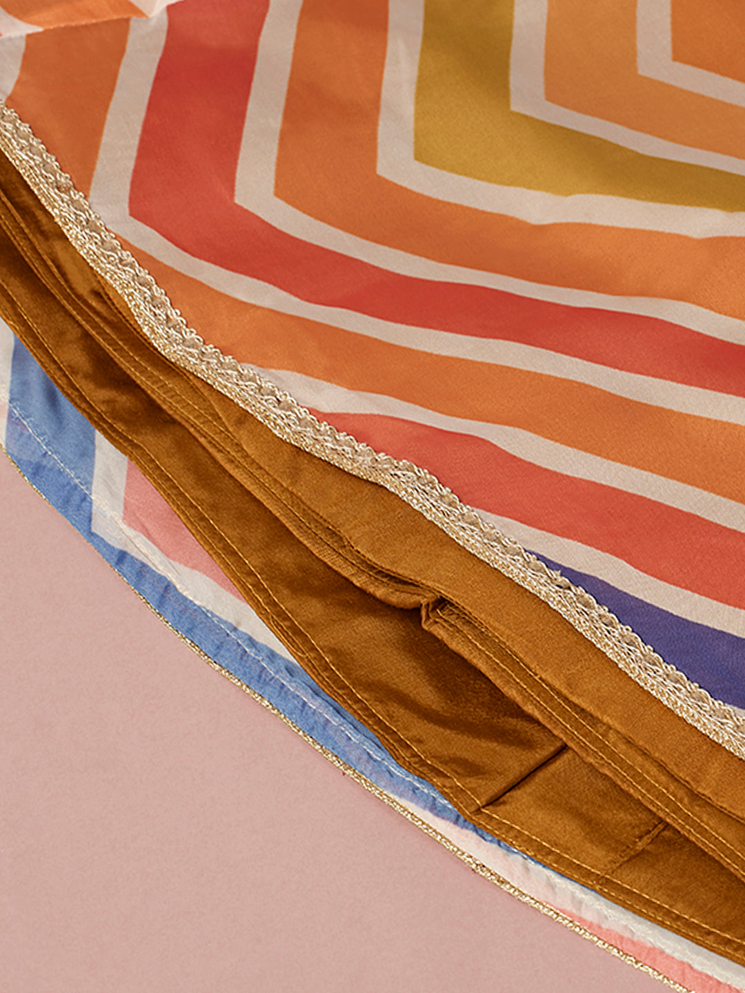 Yellow Organza Leheriya Printed Semi-Stitched Lehenga choli - qivii