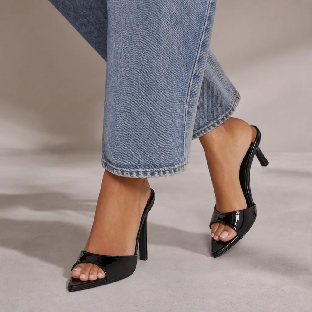 Hurley Pointed Heel Mules