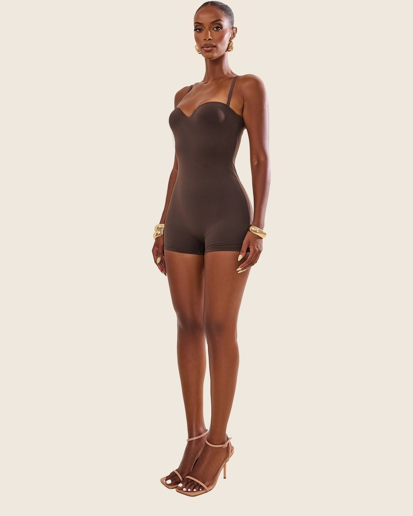 Convertible Strapless Halter Hourglass Sculpt Playsuit - By Qivii