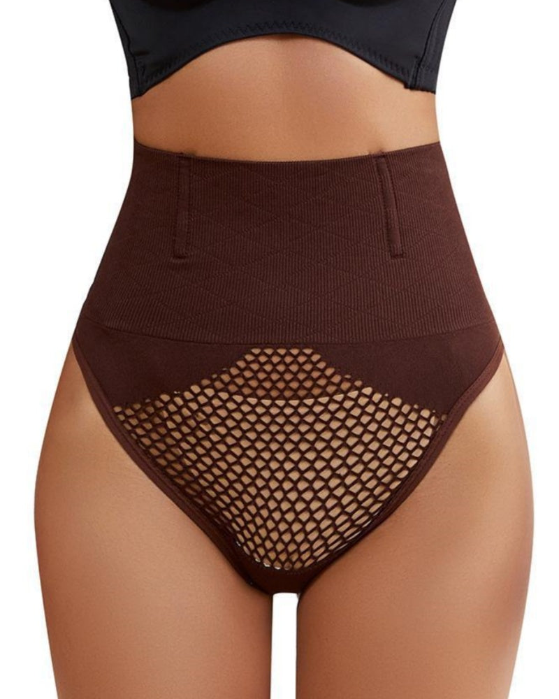 Hollow Thin High Waist Shapewear Tummy Shaping Thong