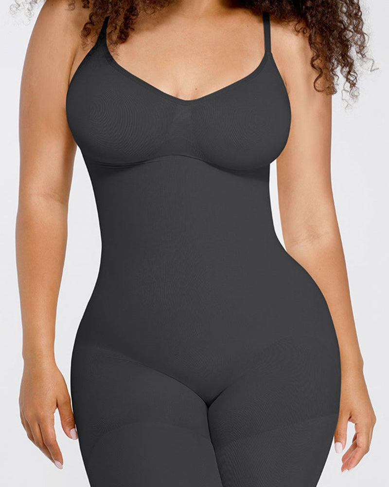 Women's Seamless Breast Support Tummy Control Full Shaping Jumpsuit - By Qivii