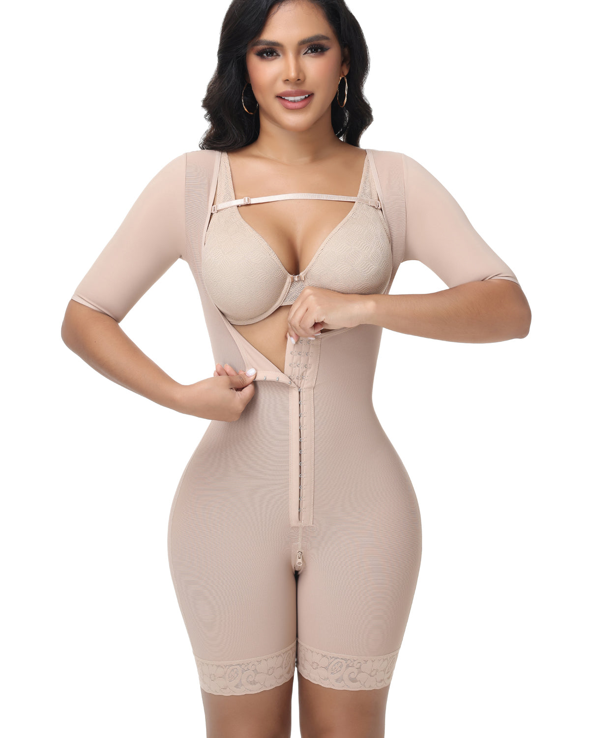 Shapshe® Fajas Colombianas Short Sleeve Hip Lift Body Shaper