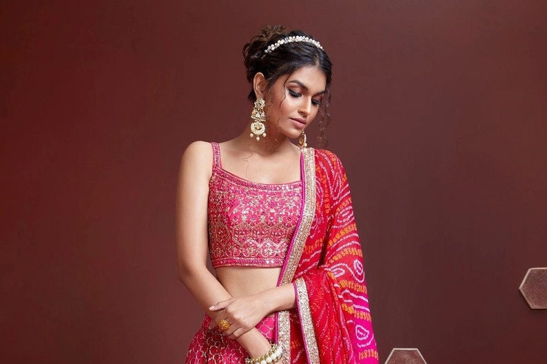 Bridal wear lehenga choli in banglori silk with heavy embroidery work