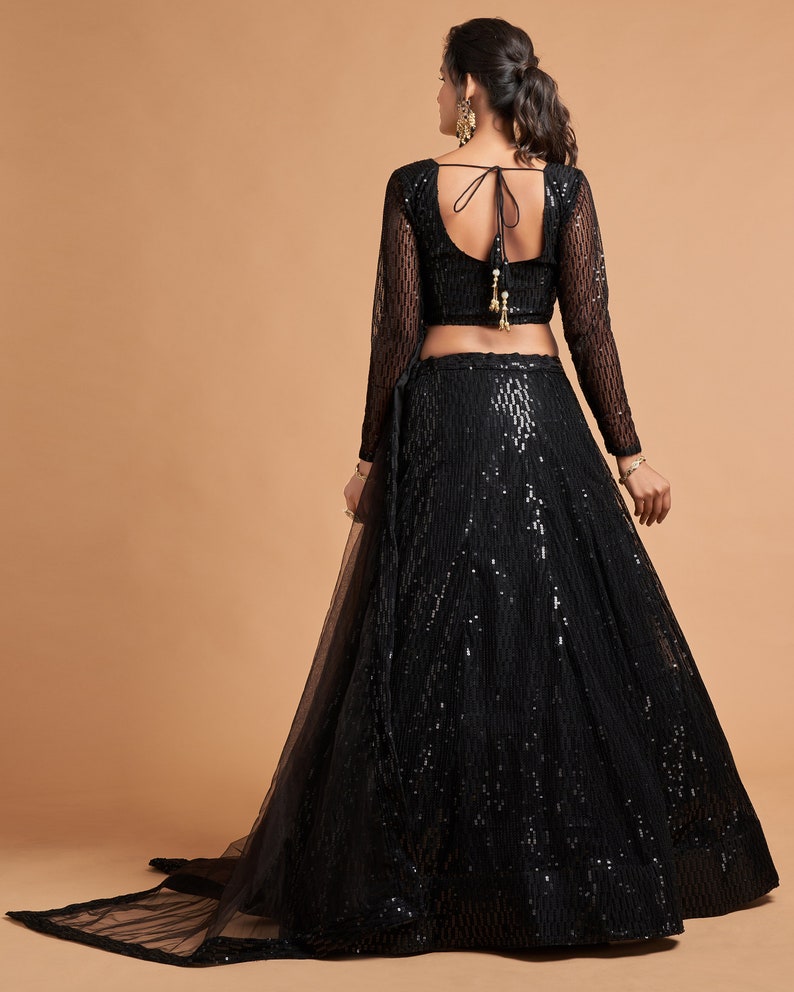 Soft Net with Thread and Multiple Sequence Embroidery Work