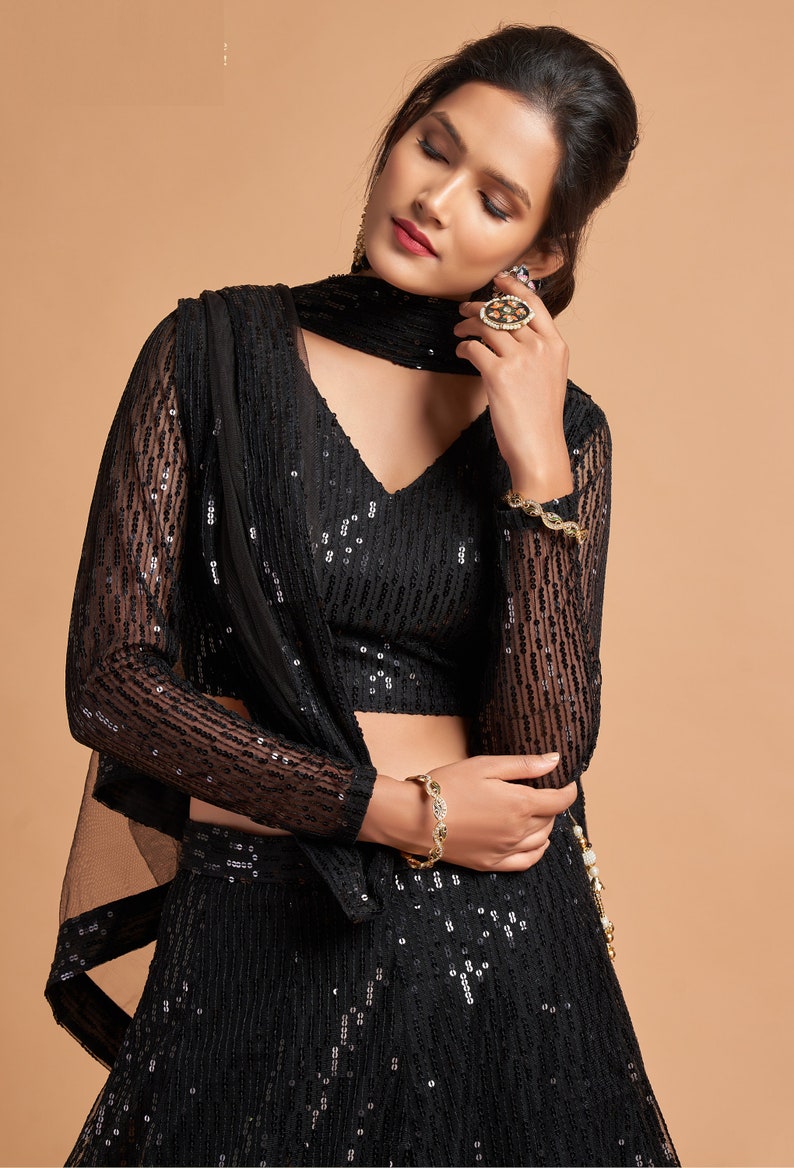 Soft Net with Thread and Multiple Sequence Embroidery Work