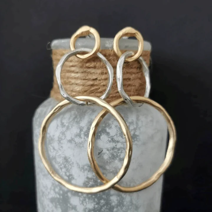 Vintage Gouden en Zilveren Oorbellen - By Qivii