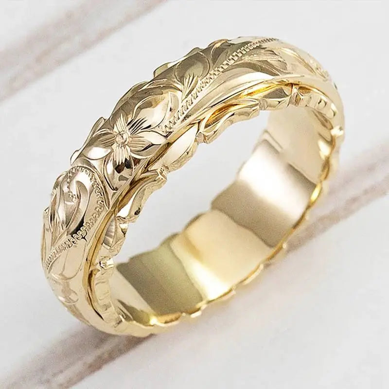 Gouden Ring “Oude Bloem” - By Qivii