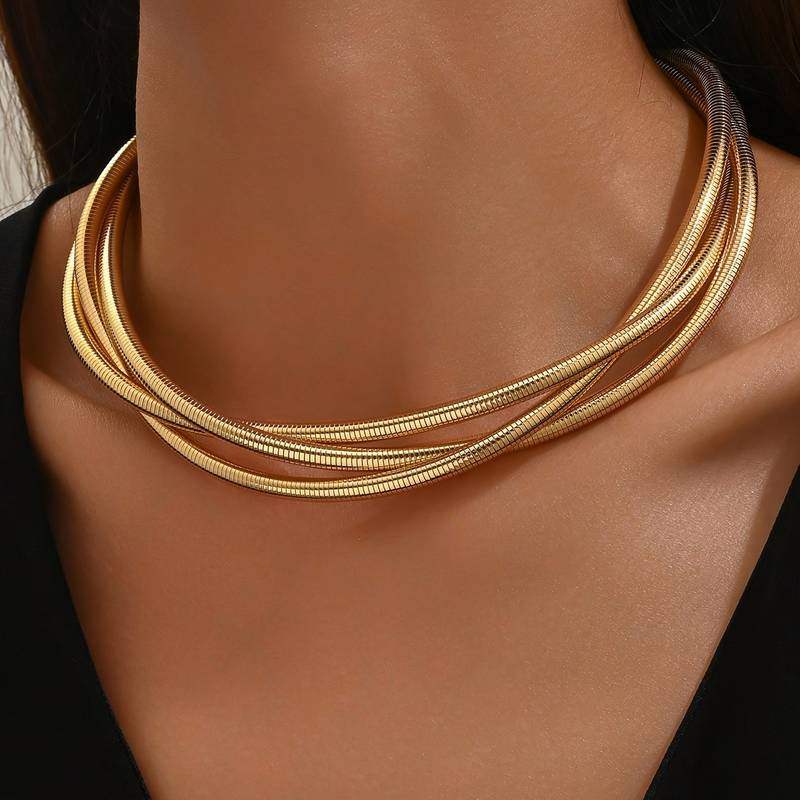 Vintage Gelaagde Gouden Ketting - By Qivii