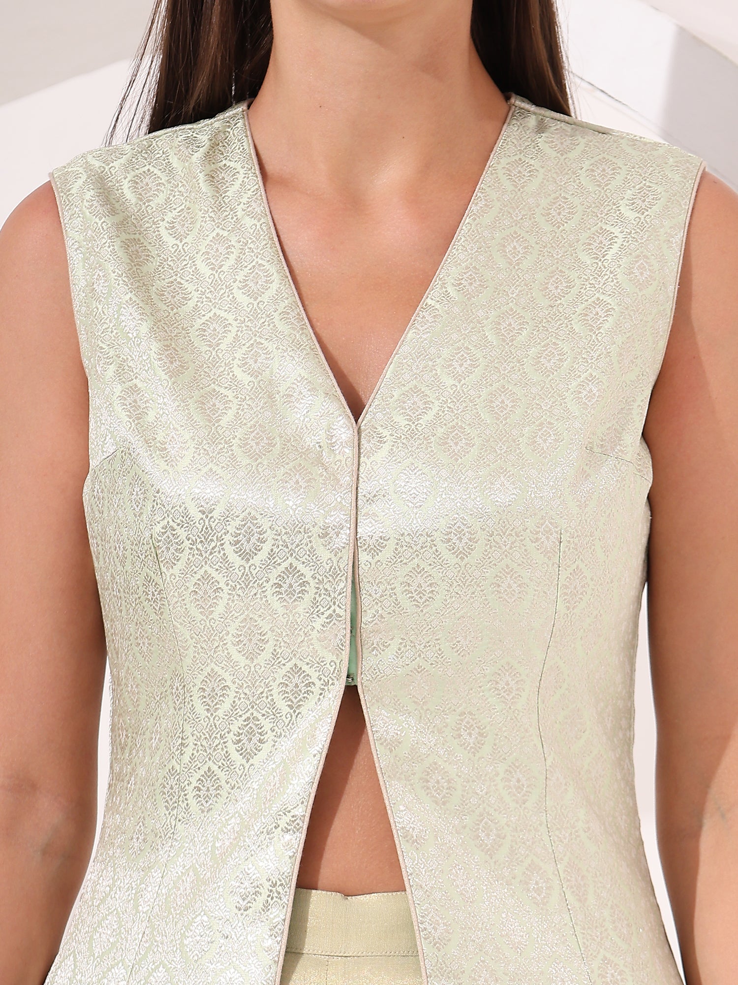 Mint Green Peplum Set - qivii