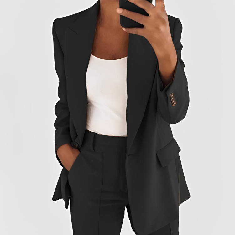 Diane | Elegant Two Piece Blazer Pant Suit by Qivii