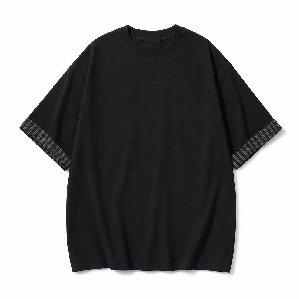 Imani Plaid Cuff T-Shirt