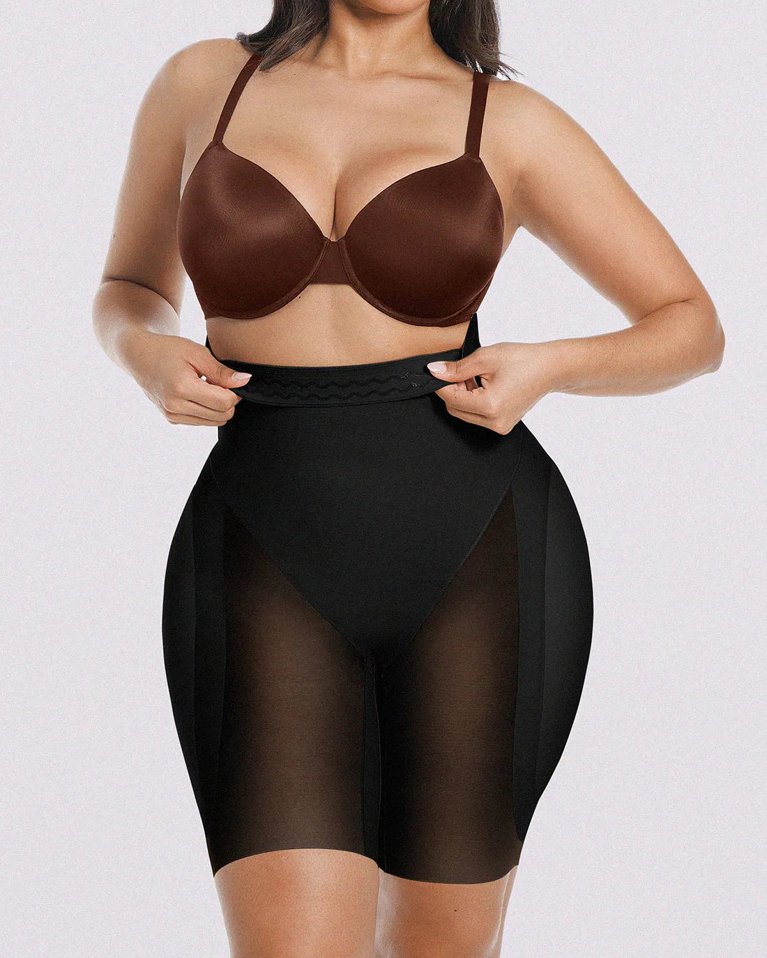 High Waist Tummy Control Hip Enhancer Padded Mesh Short