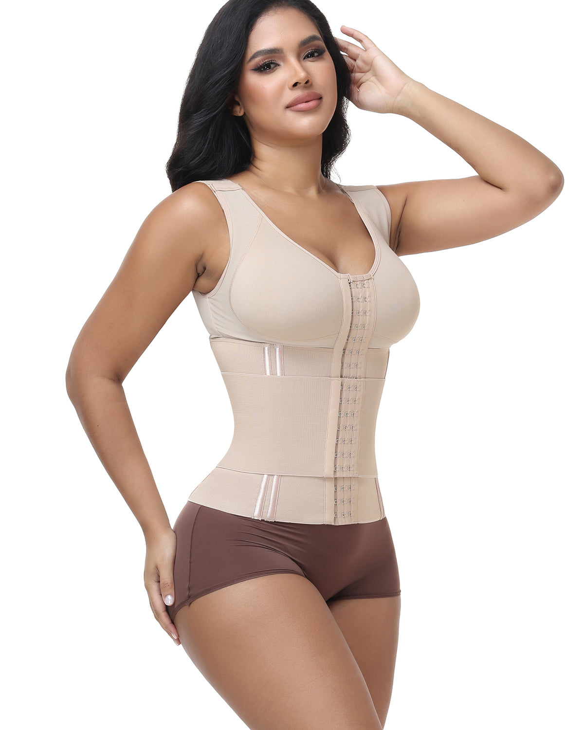 Double Compression Faja Vest Tummy Control Bust Support Waist Trainer