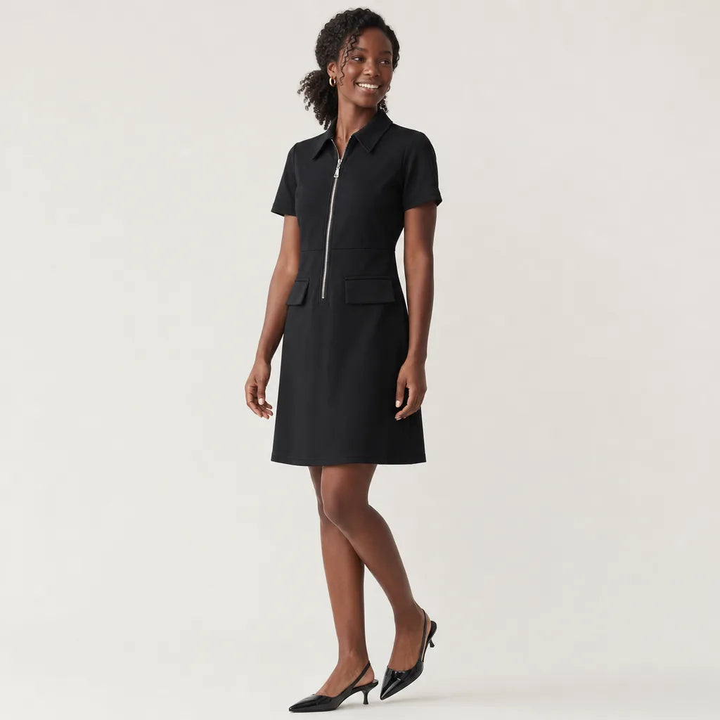 Jane Zip-Front Dress