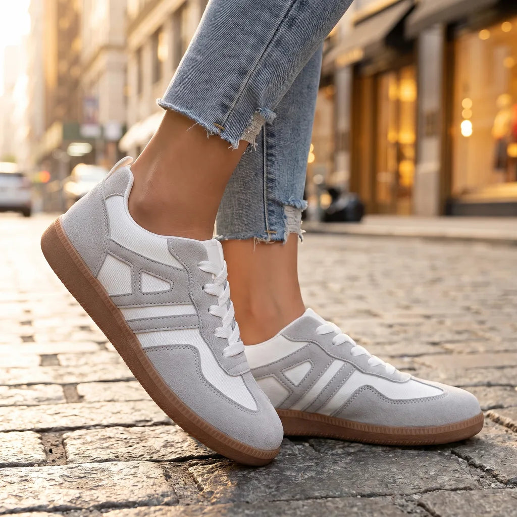 Jasmine women's orthopedic sneakers by Hudson Ridge with a round toe and colorful multi-design, offering comfort and support.