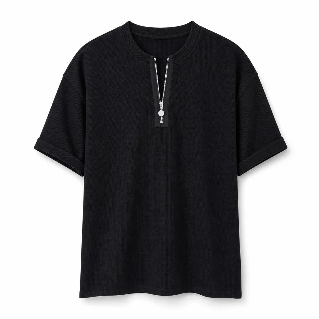 Jay Waffle Half-Zip Tee